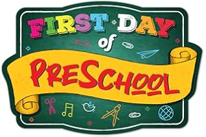 Soul Décor First Day of PreSchool Picture Prop, Cute and Creative First Day of School Picture Idea, Green Board Sign | Unbreakable Plastic | Made in The USA