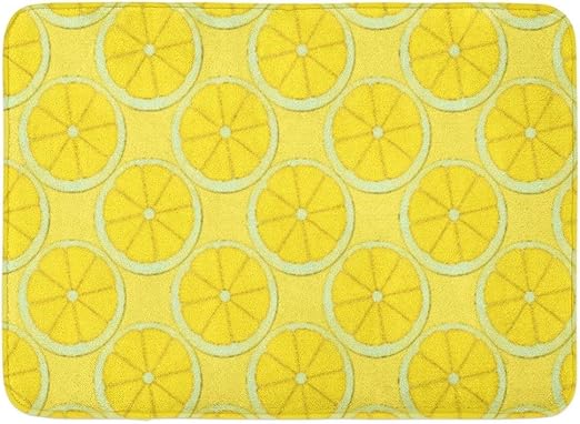 YnimioHOB Bath Mat Lemon Fruit Pattern Bathroom Decor Rug: Amazon.co.uk