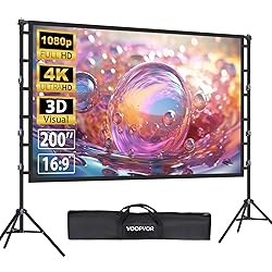 200 Inch Projector Screen with Stand: VOOPVOR 16ft