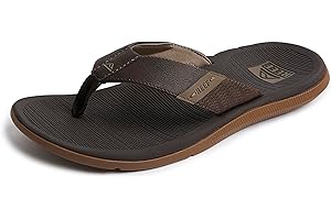 REEF Santa Ana Men's Flip Flop, Arch Support, Water Friendly, Non Marking Outsole