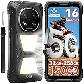 Blackview Rock 2 Pro 5G Rugged Phone Android 16, 15000mAh/33W Dual 400LM Camping Light, 32(8+24) GB+256GB/2TB Rugged Smartphone Unlocked Gemini AI, 16MP+13MP 6.67" 2.4K 120Hz Glove Mode/NFC