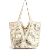 hatisan Crochet Bags for Women - Summer Beach Tote, Aesthetic Hippie Knit Bag