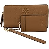 Tory Burch Women's Pebble Leather Thea Zip Continental Wallet With ID Card Case (Tiramisu)