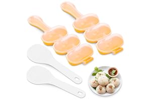 2Pcs Rice Ball Mold with Spatula - DIY Sticky Rice Molds Large Ball Mold Kitchen Tool Rice Ball Maker Shake with Mini Rice Sc