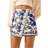 MakeMeChic Women's Floral Wrap Skirt Vacation High Waist Wide Leg Boho Shorts Skorts
