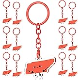 Equsion 20 Pcs Tennessee Keychains Tennessee Gifts Orange Souvenir Gifts for Sports Lovers Women Men