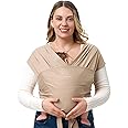 Momcozy Baby Wrap Carrier - Easy to Wear Infant Carrier Slings, Lightweight Hands Free Baby Sling, Adjustable Baby Carriers for Newborn to Toddler 8-35 lbs, Baby Wraps Carrier, Light Curry