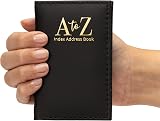 Evelay Index Address Book Leather Look Cover Small 7x11cm A-Z Black view 4