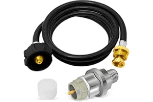 FJXBYWM F273699 Propane Fuel Filter with 6FT Propane Hose for Buddy, Big Buddy, Tough Buddy Etc Portable Heaters, CSA Certified, QCC1/Type1 Adapter Connect 20–45 lb Propane Tanks, Detachable Filter Hose.