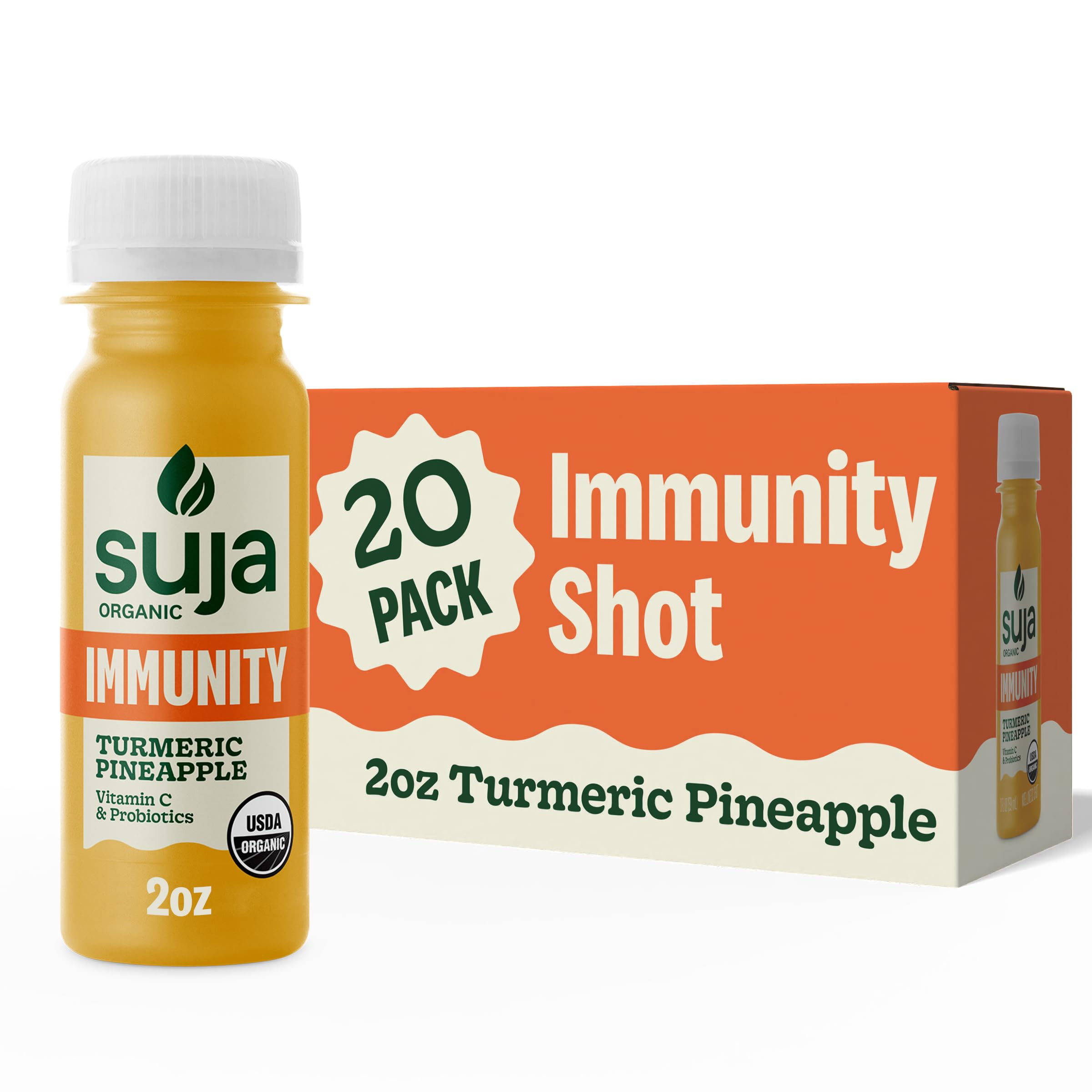 Suja Organic Immunity Defense Shot (20 Pack) with Turmeric and Ginger ...