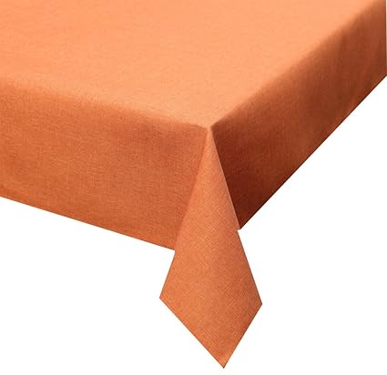 Silver Tischdecke hell Terracotta 160x220cm Oval Lotuseffekt, abwaschbar, Schmutz- und Wasserabweisend, eckig - Größe, Farbe 