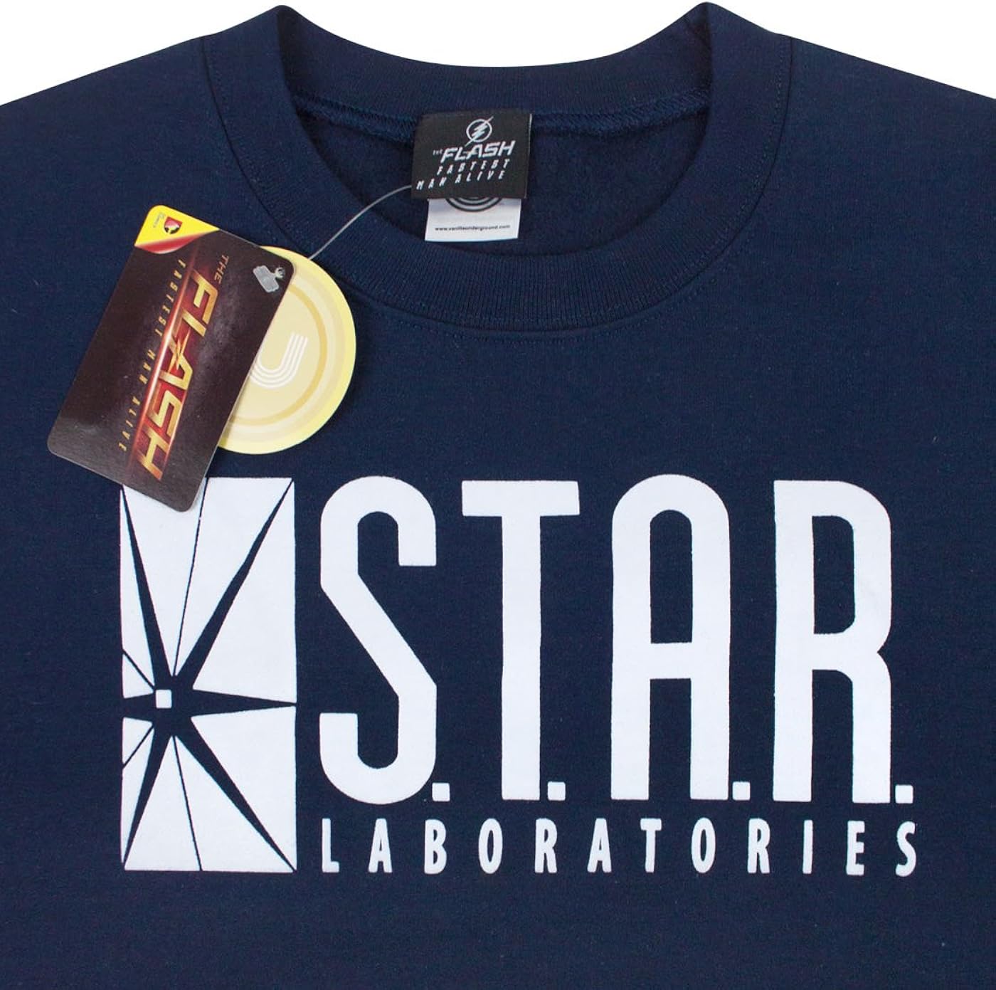 barry allen wearing star labs sweatshirt