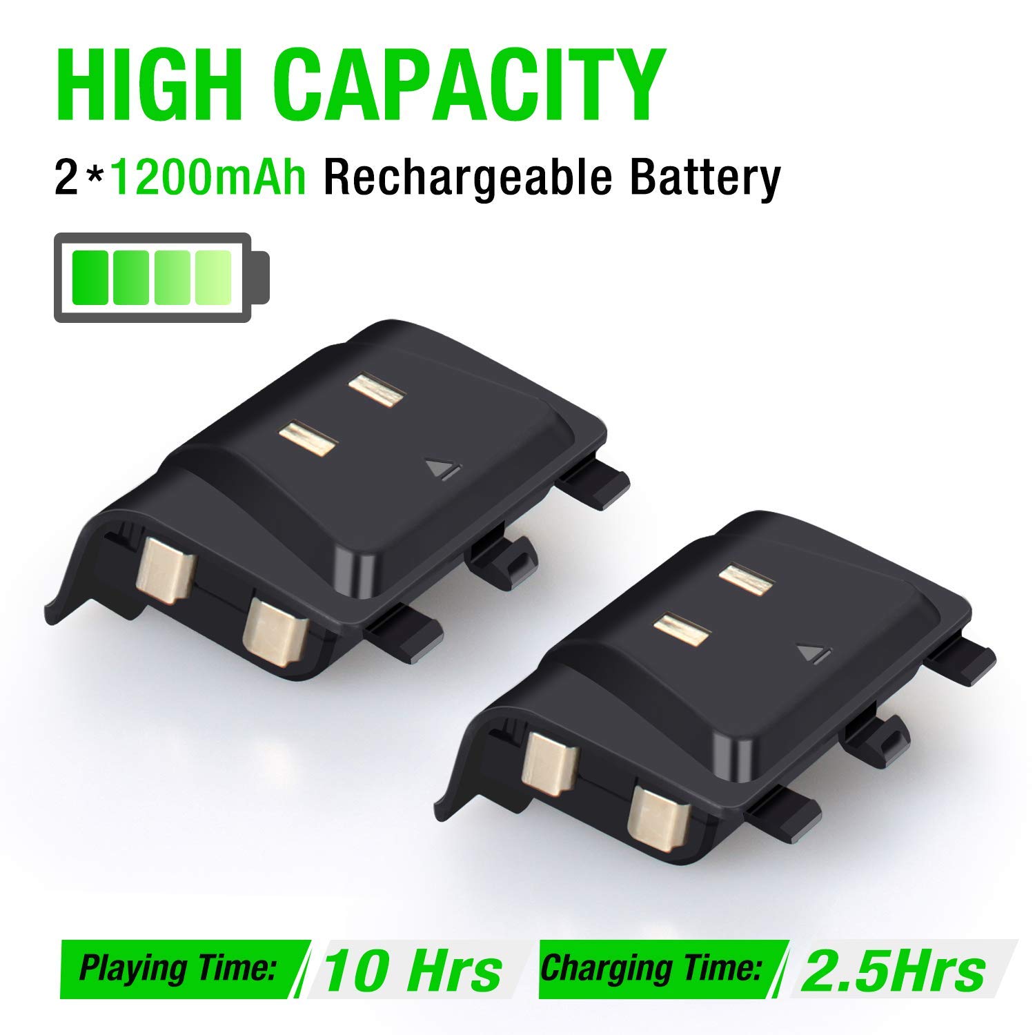 Xbox One Controller Charger, Xbox One /One S / One Elite Controller Charging Station with 2 Pack Xbox Rechargeable Battery for Xbox Wireless Controller Kit