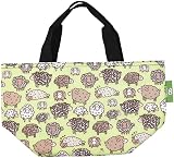 ECO CHIC Lightweight Foldable Insulated Lunch Bag Cute Sheep Green