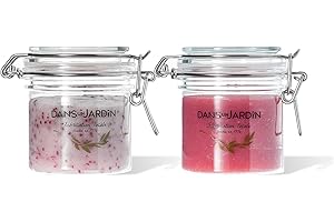 DANS UN JARDIN - 2 Pack Body Scrub Made in Canada - Cranberry and Pomegranate & Acai - Gently Exfoliates and Moisturizes the 