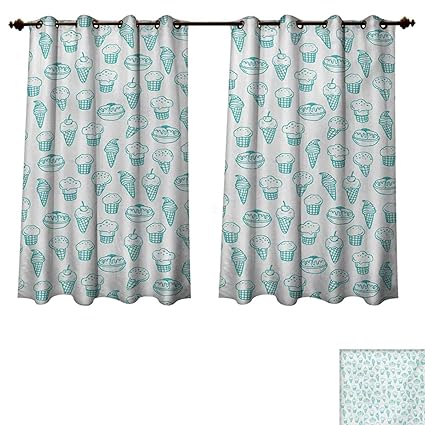 Amazon Com Ice Cream Blackout Curtains Panels For Bedroom Hand
