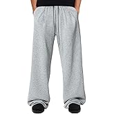 ZUGJAM Men's Baggy Sweatpants Wide Leg Lounge Sweat Pants with Pockets