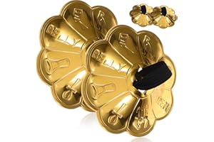 Milisten 4 Pcs Finger Cymbals, Belly Dancing Finger Cymbals, Brass Finger Zills Musical Instrument, Hand Percussion for Belly Dance Party
