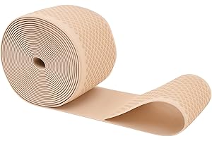 Mandala Crafts 3 Inch Elastic Silicone Gripper Tape for Clothing - 5 Yds Dotted Non Slip Elastic Band for Sewing - Nude Silicone Flat Fabric Stretchy Ribbon Straps