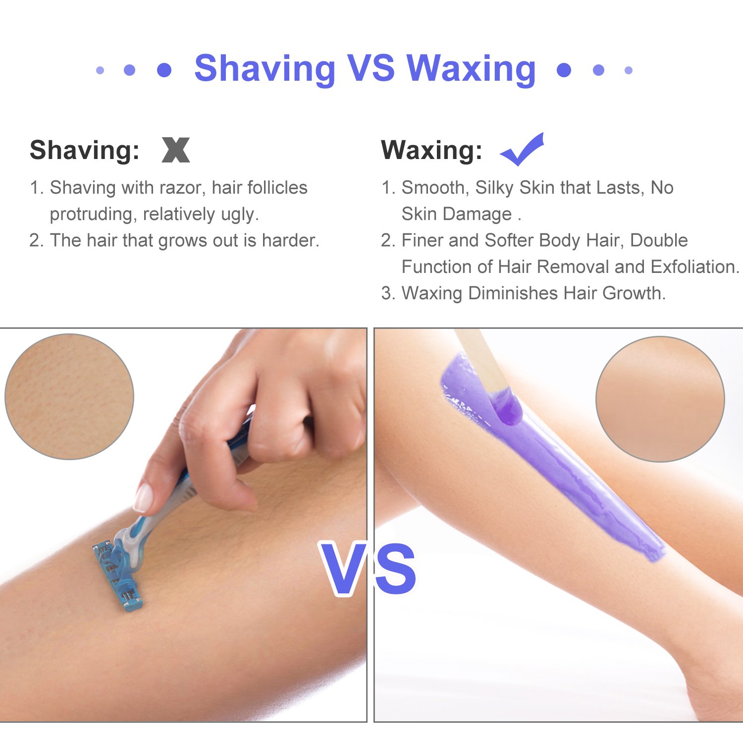 Wax Warmer Dtoetkd Waxing Hair Removal Kit With 4 Hard Wax Beans