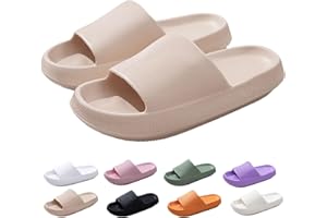 WAMEJOO Pillow Slippers for Women and Men, Cloud Slides Shower Sandals House Shoes, Comfy and Cushioned Thick Sole