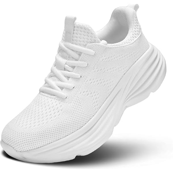 Mens Slip On Walking Shoes Mens Running White Mesh Breathable Tennis Sneakers UAYOTSE Mens Running Shoes Mesh Lightweight Walking Tennis  main image 2