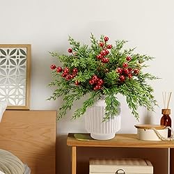 Watayo 60 Pcs Christmas Artificial Pine Branches