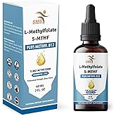 L-Methylfolate 15mg + Methyl B12 Liquid Drops – High Potency Sublingual Formula with Natural Berry Flavor – Active 5-MTHF & Bioactive B12 for Mood, Cognitive Health & Methylation Support (2oz)