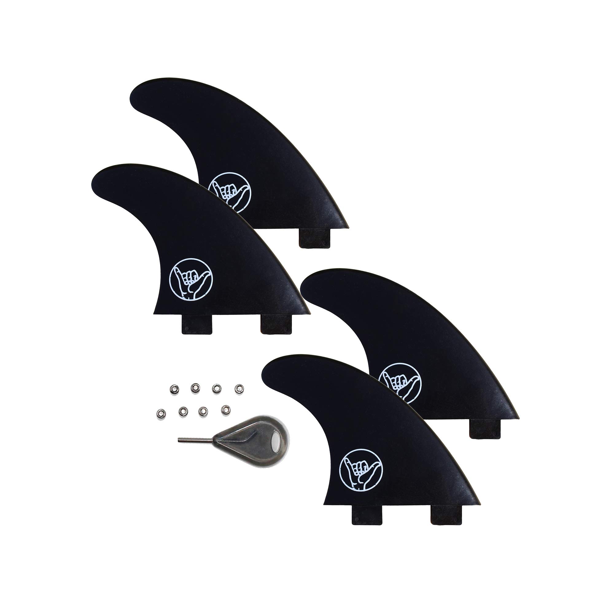 Premium Surfboard Fins Thruster & Quad Fiberglass Reinforced FCS Surf