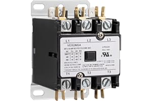 VEXUNGA 3 Pole 40 Amp 24 VAC Coil AC contactor 3P 40A 24V 50/60Hz AC Motor Contactor Replacement for Air Conditioner Compressor Condenser Unit Contactors
