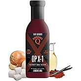 Kosmos Q OP X-1 Secret BBQ Sauce, Award-Winning Backyard Barbecue Sauce Flavor for Ribs, Chicken, Brisket, Pork & More, Sweet & Smoky BBQ Flavor with Ancho Heat, Gluten Free,15.5 Oz