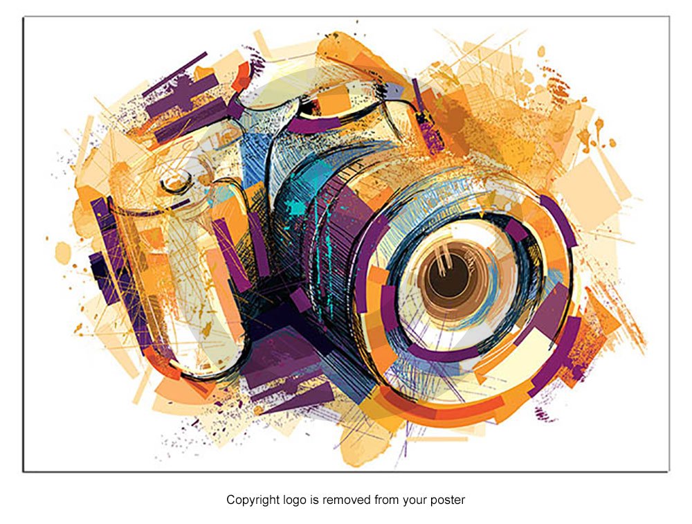 Ilustración cámara de impresión de póster Arte, color, Talla A2 ...