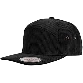 7 Panel Corduroy Cap &ndash; Structured Cotton Snapback Flat Bill Adjustable Unisex Streetwear Hat