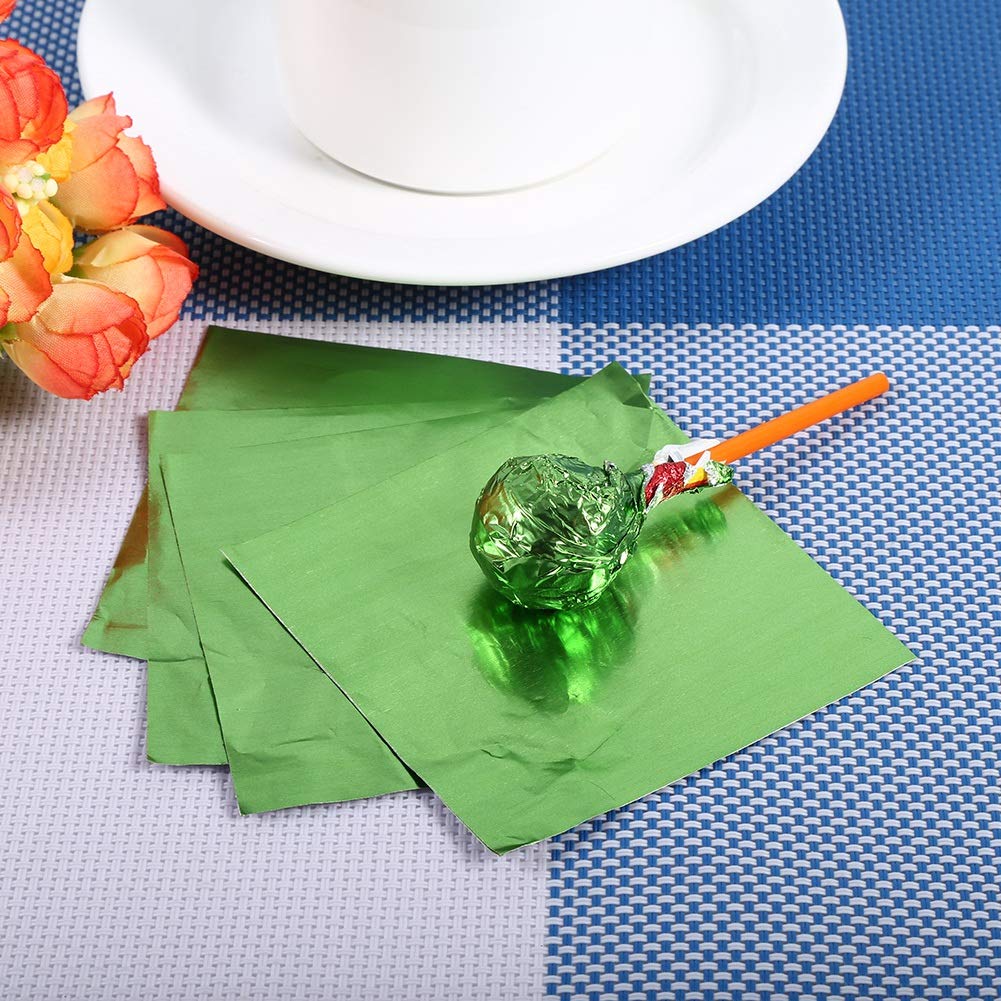 Candy Making Foil Wrappers, Foil Wrappers, Durable for Confections Chocolate Sweets Dessert(green)