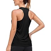 MoFiz Women's Golf Tennis Polo Shirt Sleeveless 1/4 Zip Collarless Racerback Pickleball Tank Tops Quick Dry Athletic T-Shirt