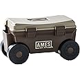 AMES 20213200 Rolling Lawn & Garden Storage Cart for Storing Tools & Cleaning Supplies, Lid Doubles as Seat, 225 lb. Weight Capacity