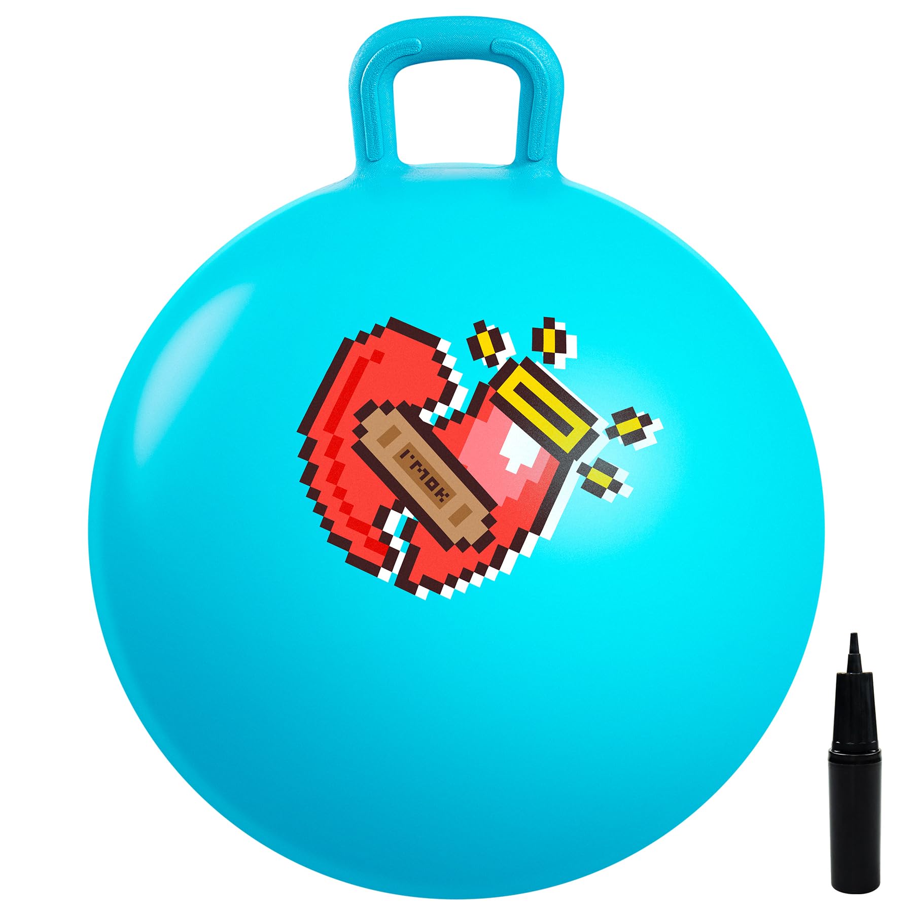 U&C Planet 18 Inch Space Hopper Kids Bouncy Hopper Ball with Pump, Anti-Slip Hopperball for Kids Ages 3-8, Outdoor Indoor Play Coordination Development Toy