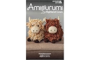 LEISURE ARTS Highland Cows Amigurumi Pattern – Crochet Amigurumi Pattern Books for Beginners & Experts Featuring Cute Highland Cows, A Must-Have Crochet Animals Book