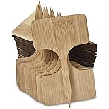 DEFUTAY 30 Pcs Bamboo Plant Labels, Plant Tags ,T-Type Plant Sign, Garden Markers for Seed, Herbs, Flowers, Vegetables Potted