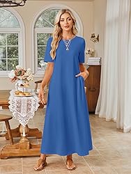 MEROKEETY Women's 2025 Spring Summer Casual Maxi
