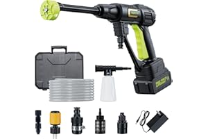 MIMYTH Cordless Pressure Washer Battery Powered; 990 PSI Cordless Power Washer with 4.0Ah Battery&Charger & 6-in-1 Nozzle; Portable Power Washer Cordless for Home; Battery Pressure Washer for Car Wash, Yard
