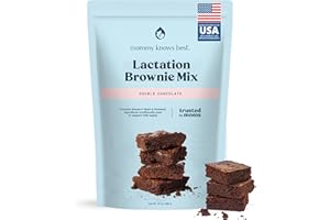 MOMMY KNOWS BEST Lactation Brownie Mix Breastfeeding Supplement - Double Chocolate Breast Milk Support Snack Alternative to Lactation Cookies to Boost Breastmilk Supply Increase