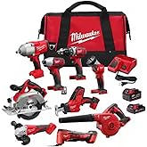 MILWAUKEE M18 18-Volt Lithium-Ion Cordless 9-Tool Combo Kit with 3 4.0 Ah Batteries, Charger and Tool Bag