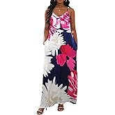 vunahzma Womens Casual Fashion Sleeveless Plus Size Loose Long Sexy Maxi Dress with Pockets