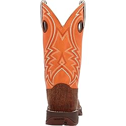 Durango Men's Rebel Western Boot, Orange, 8 Wide