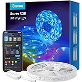 Govee Smart RGB LED Strip Lights, 16.4ft WiFi LED Strip Lighting Work with Alexa and Google Assistant, 16 Million Colors with App Control and Music Sync LED Lights for Bedroom, Home Decor