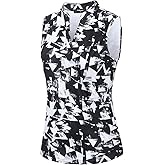 Vidusou Womens Sleeveless Golf Shirts Moisture Wicking Tennis Polo Workout Tops