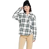 Volcom Women's Plaid to Meet U Long Sleeve Flannel Shirt