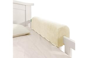 AEOCOO Bed Rail Bumpers Protector, Hospital Bed Rails Padding, Loft Beds and Bunk Beds Bumpers Protector, Premium Soft Memory Foam - Anti-Bump | Fall Prevention, Size 35.4 x 5.5 x 7.9 Inches, Beige