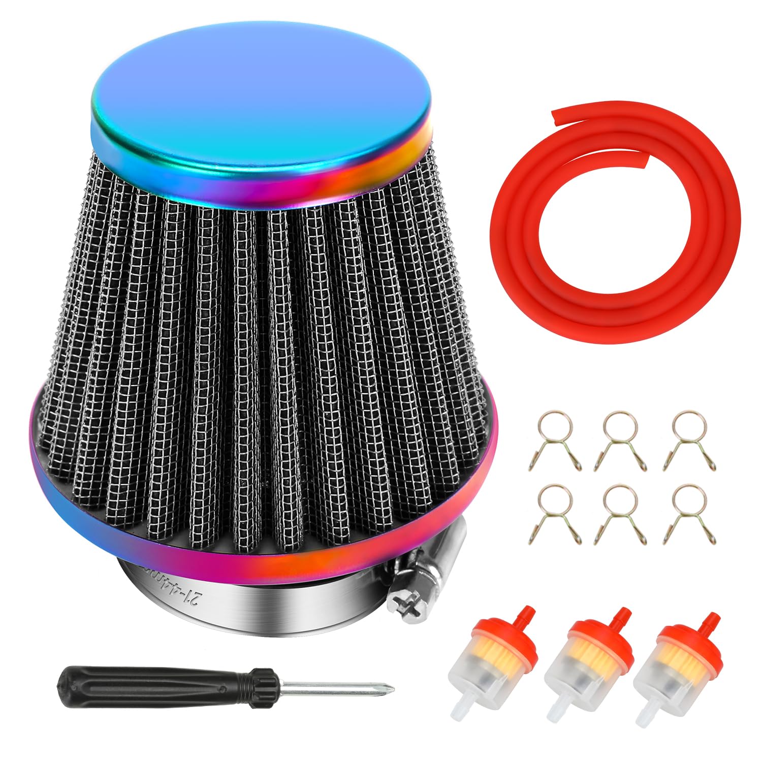 Photo 1 of HIAORS 35mm Air Filter for PZ19 PZ20 Carb Taotao Coolster Sunl Roketa Redcat X-pro Kymco Arctic Cat Icebear Vitacci Peace Sports 90cc 110cc 125cc ATV Quad Go Kart Pit Dirt Bike Moped Parts Rainbow